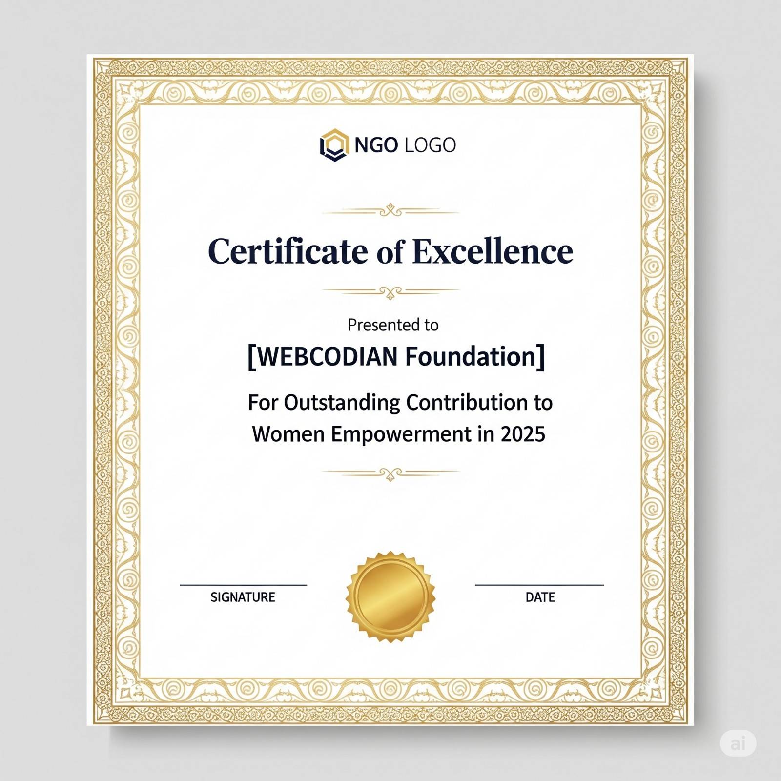 Certificate of Excellence